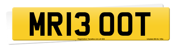 Registration number MR13 OOT